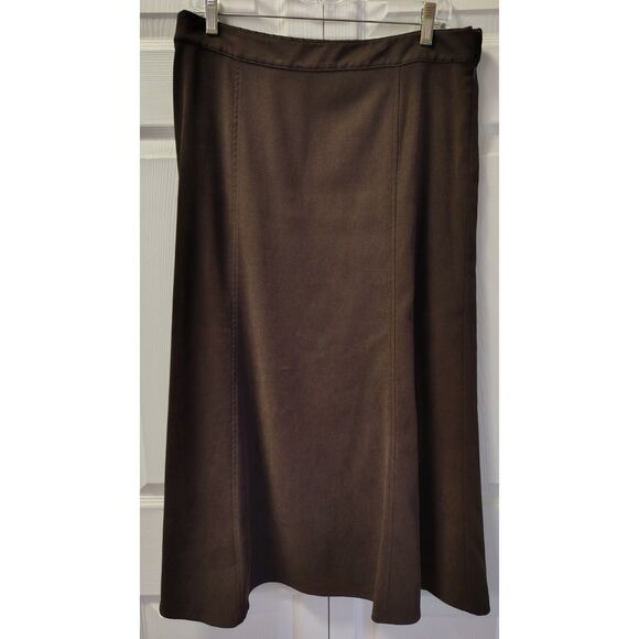 Christopher & Banks Size 12 Brown Maxi Skirt - Picture 2 of 5